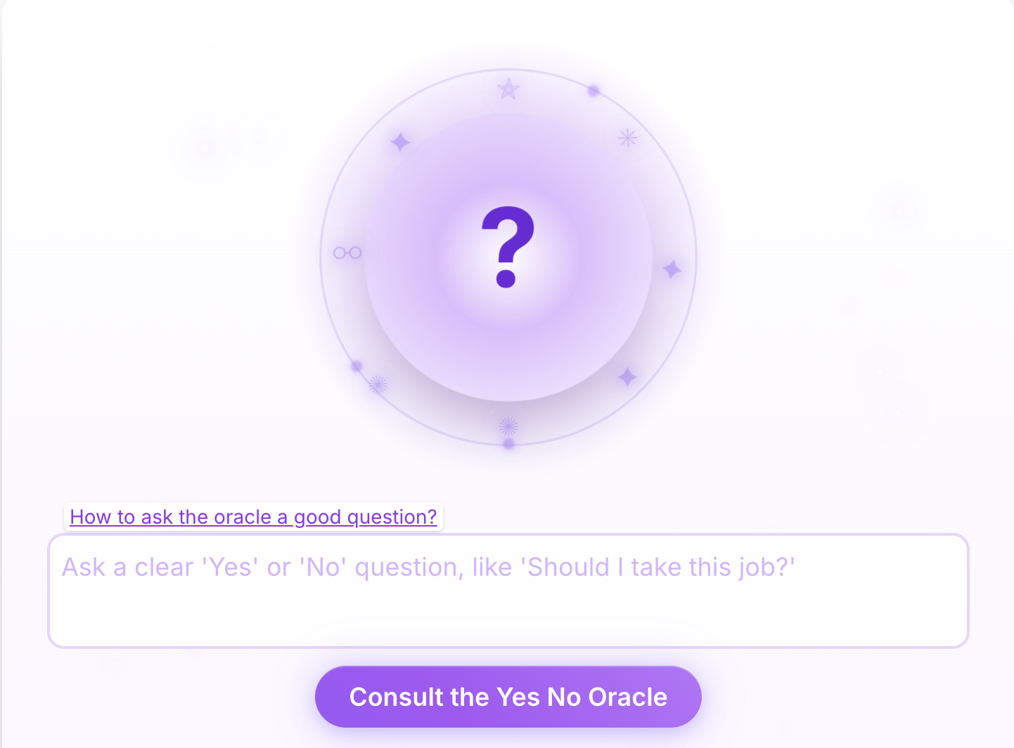 Yes No Love Oracle crystal ball experience preview